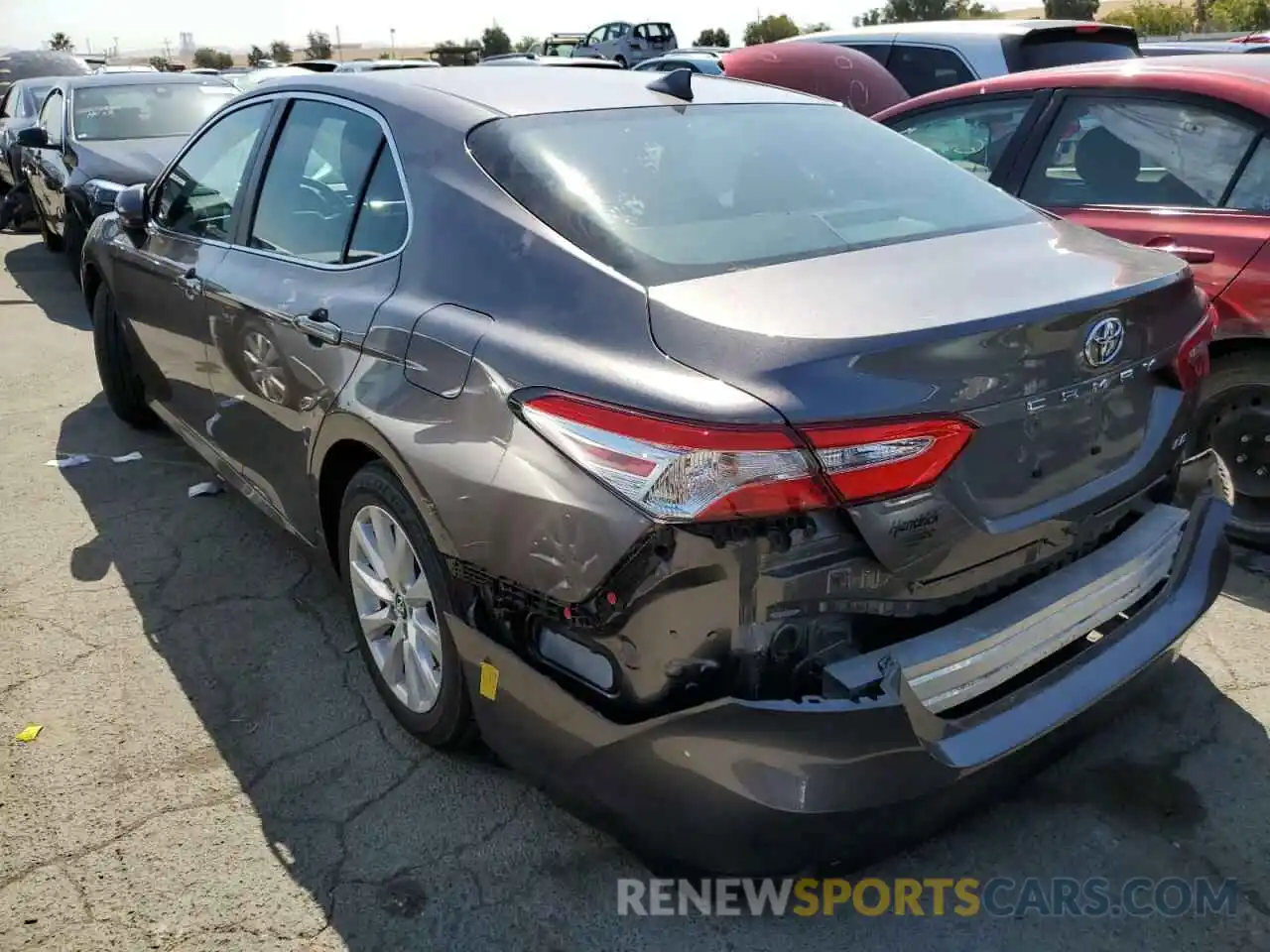 3 Photograph of a damaged car 4T1B11HK7KU206408 TOYOTA CAMRY 2019