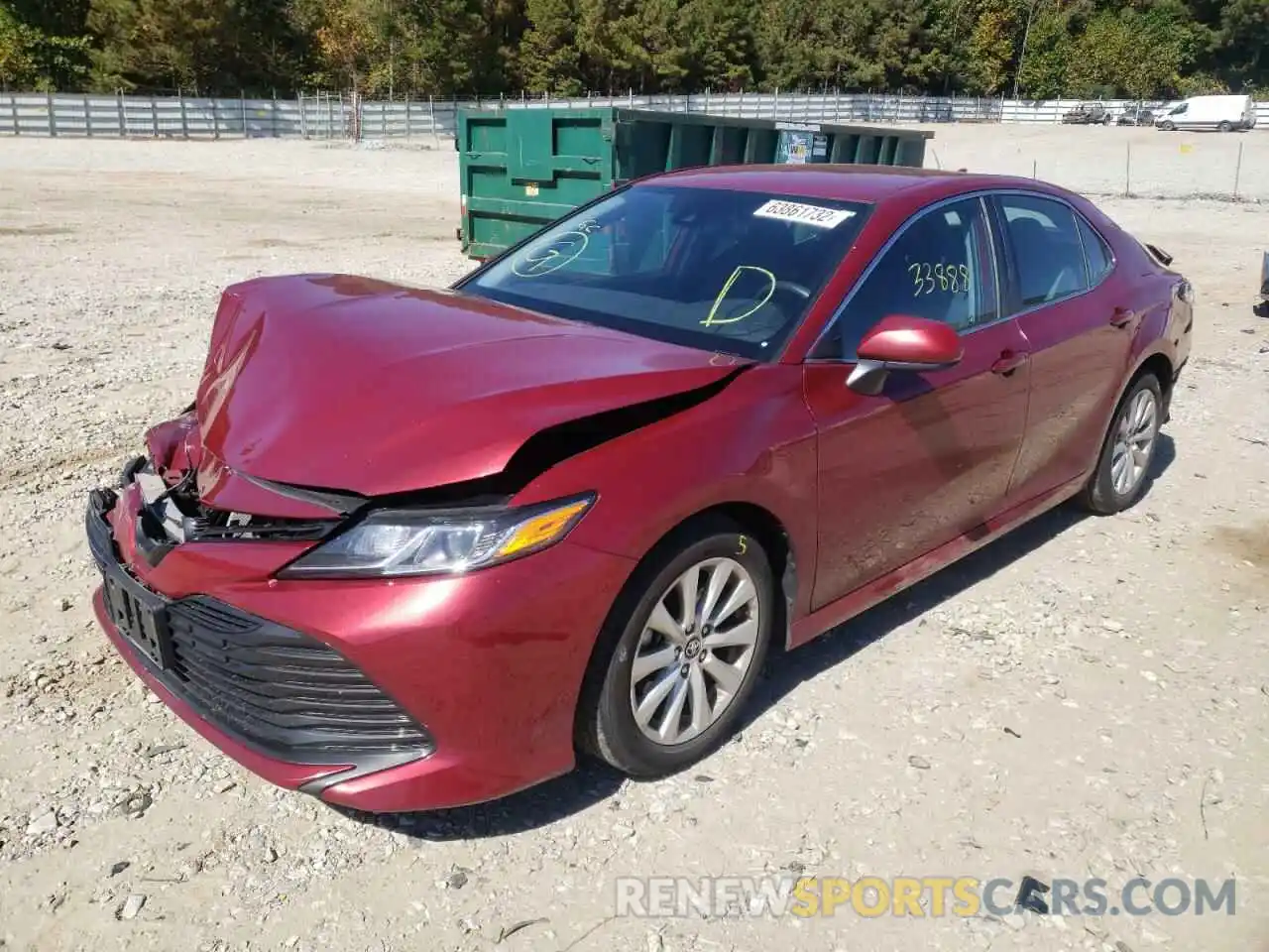 2 Photograph of a damaged car 4T1B11HK8KU237523 TOYOTA CAMRY 2019