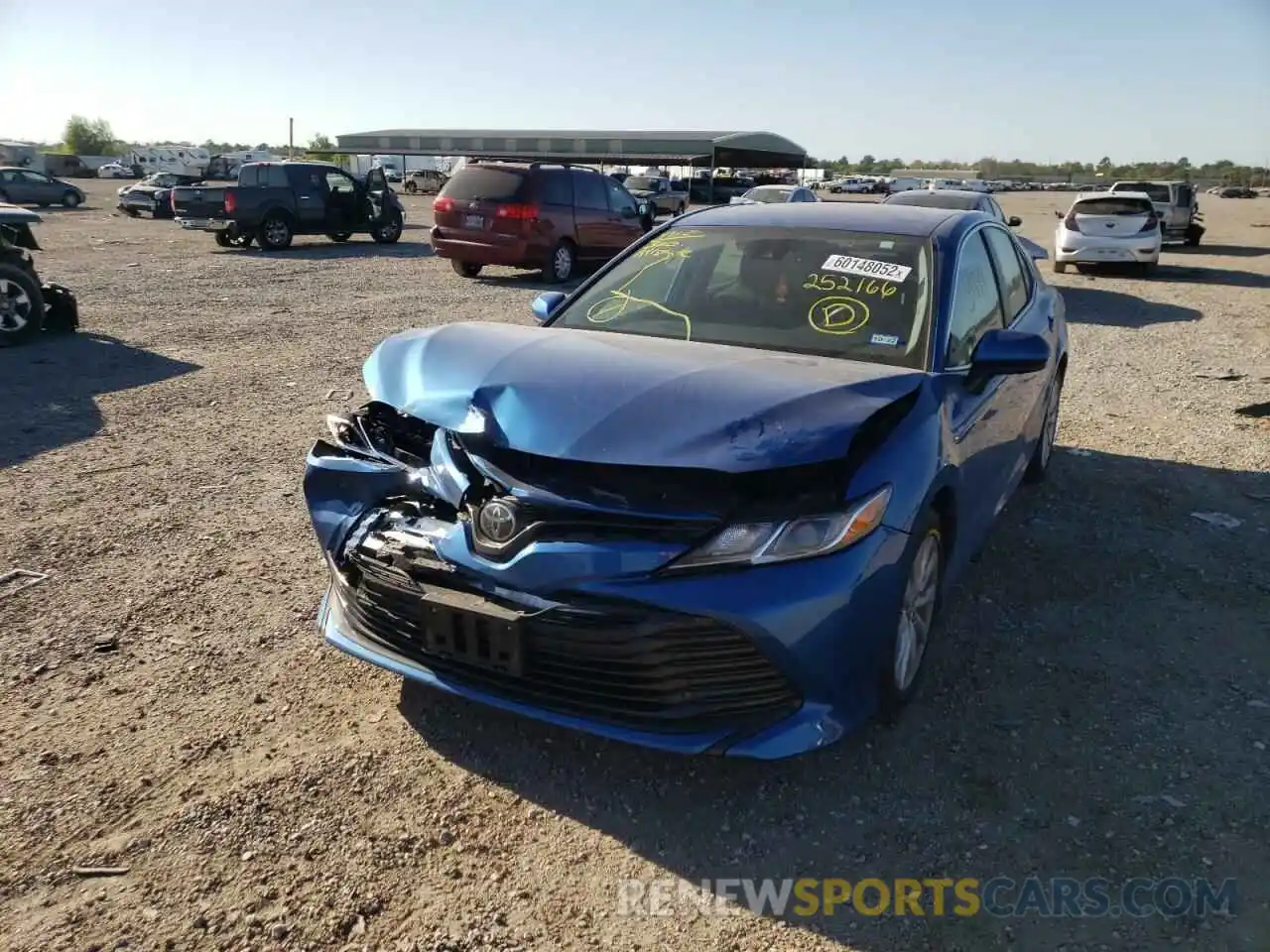 2 Photograph of a damaged car 4T1B11HK8KU252166 TOYOTA CAMRY 2019