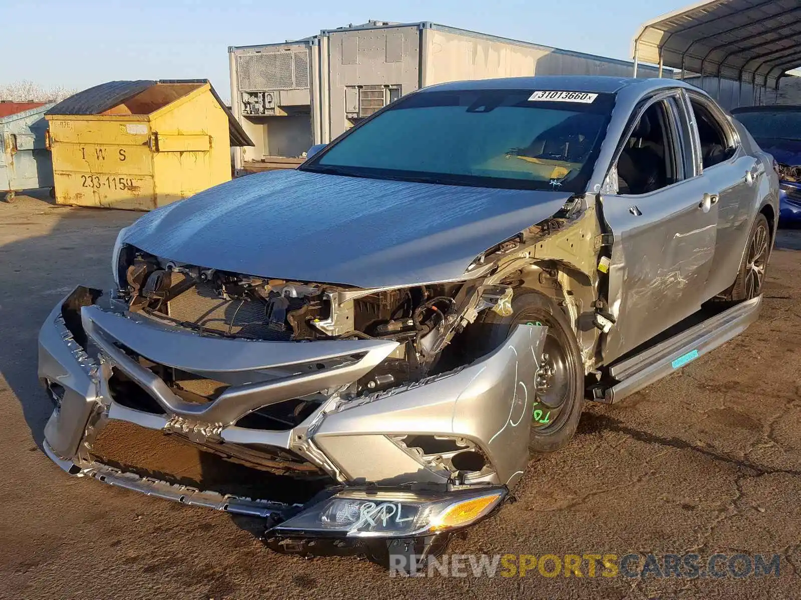 2 Photograph of a damaged car 4T1B11HK8KU723698 TOYOTA CAMRY 2019