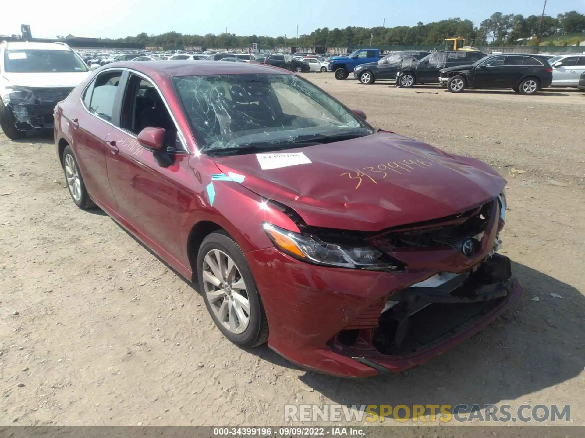 1 Photograph of a damaged car 4T1B11HK8KU736306 TOYOTA CAMRY 2019