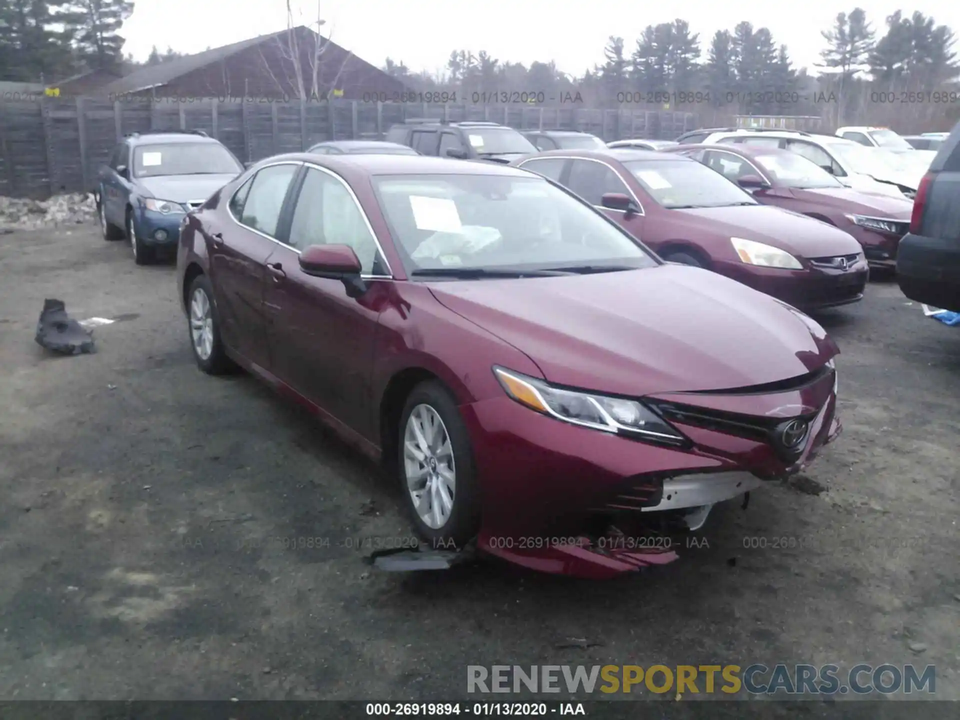 1 Photograph of a damaged car 4T1B11HK8KU752652 TOYOTA CAMRY 2019