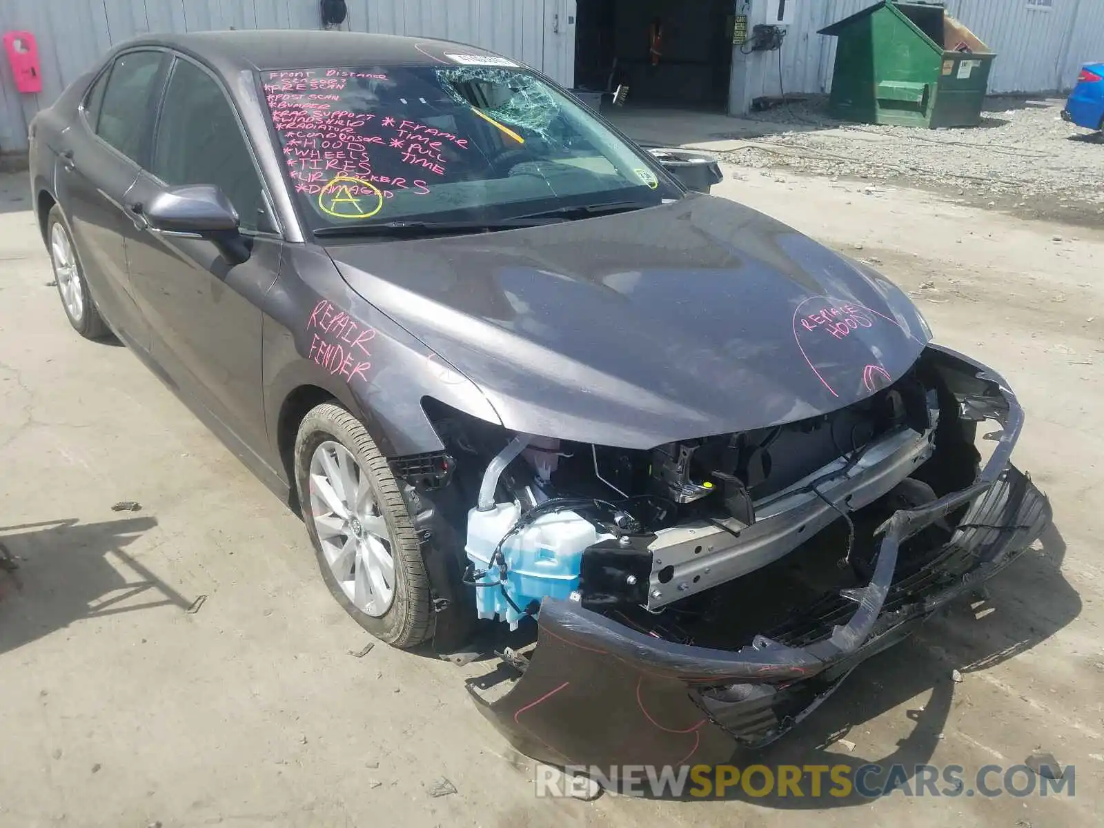 1 Photograph of a damaged car 4T1B11HK8KU805303 TOYOTA CAMRY 2019