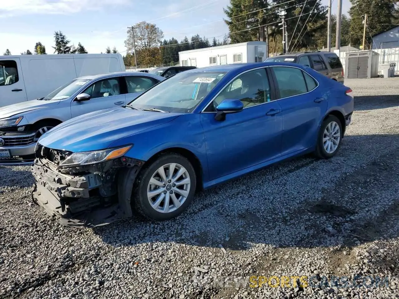 1 Photograph of a damaged car 4T1B11HK9KU245436 TOYOTA CAMRY 2019