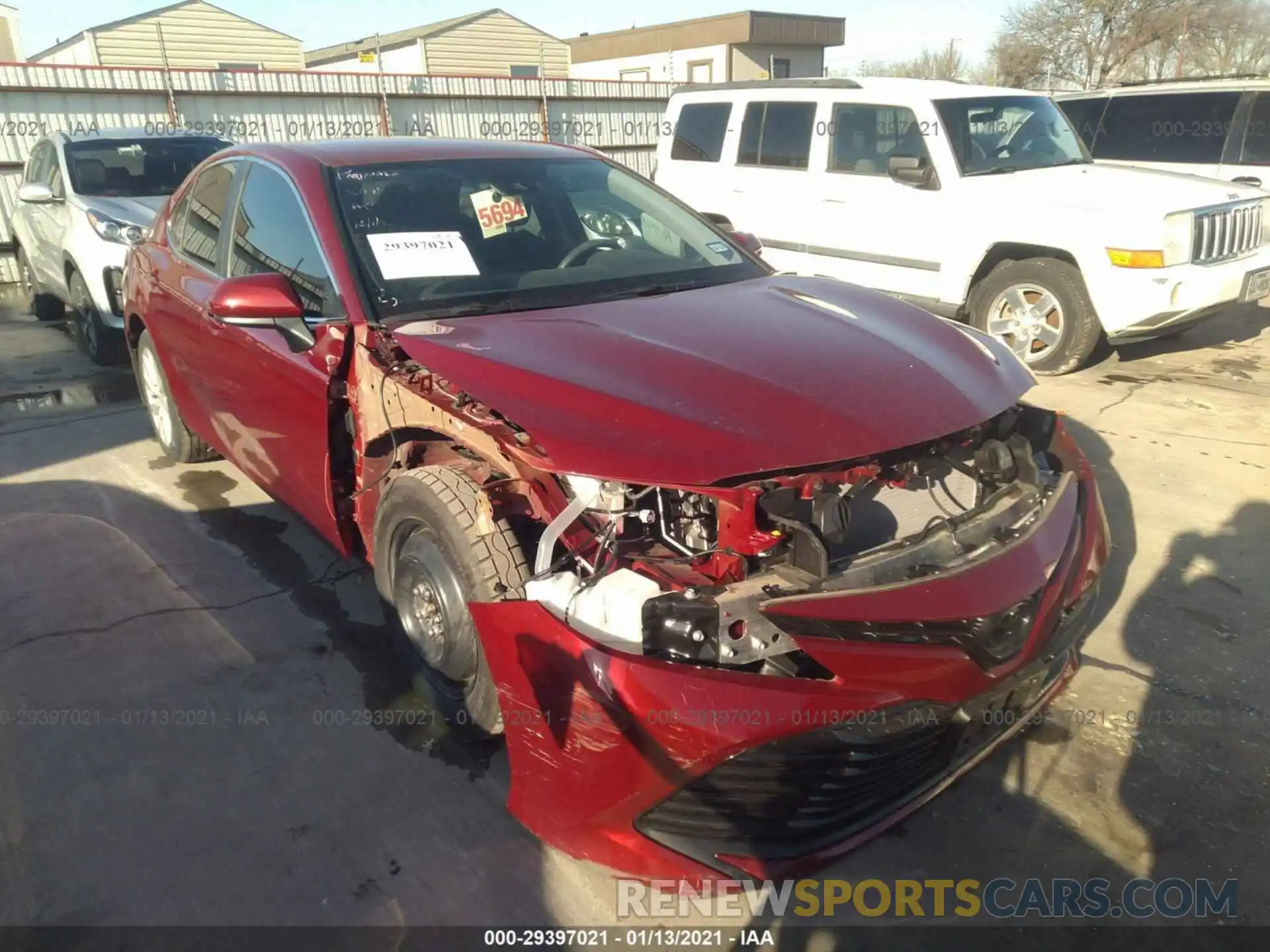 1 Photograph of a damaged car 4T1B11HK9KU291039 TOYOTA CAMRY 2019