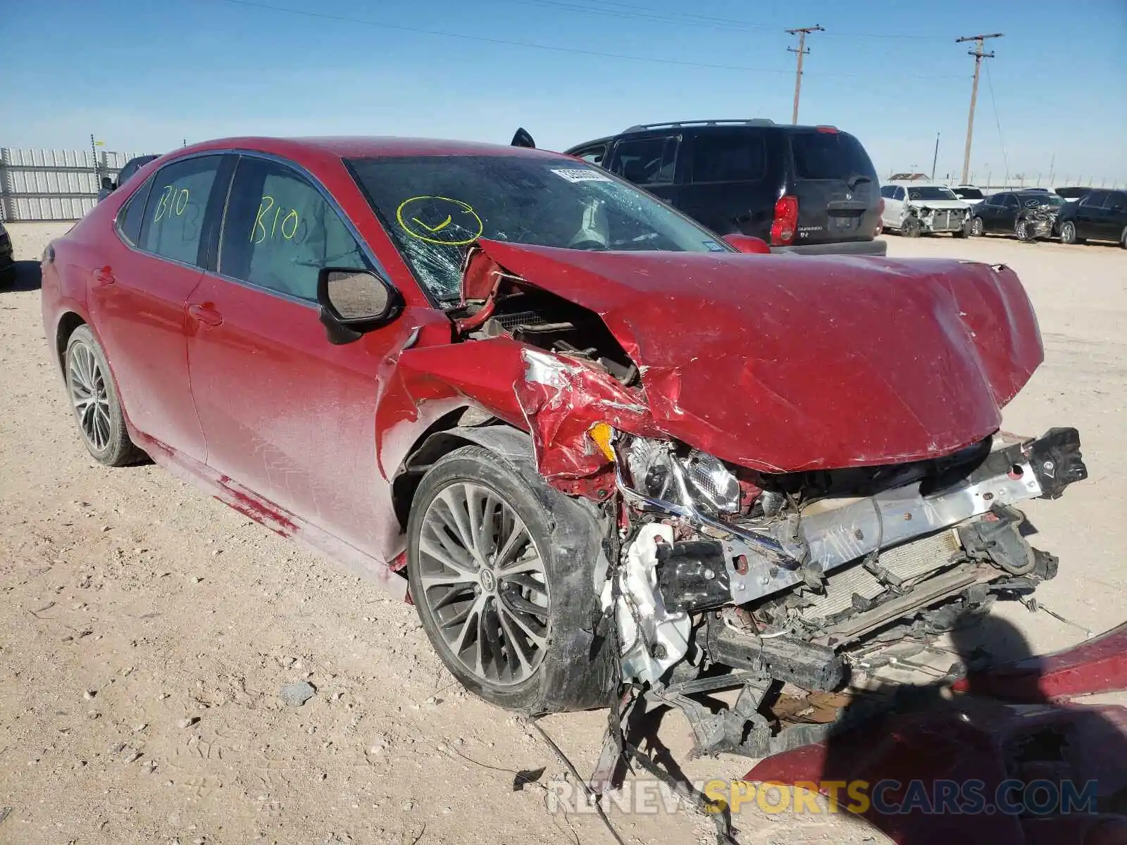 1 Photograph of a damaged car 4T1B11HKXKU232839 TOYOTA CAMRY 2019