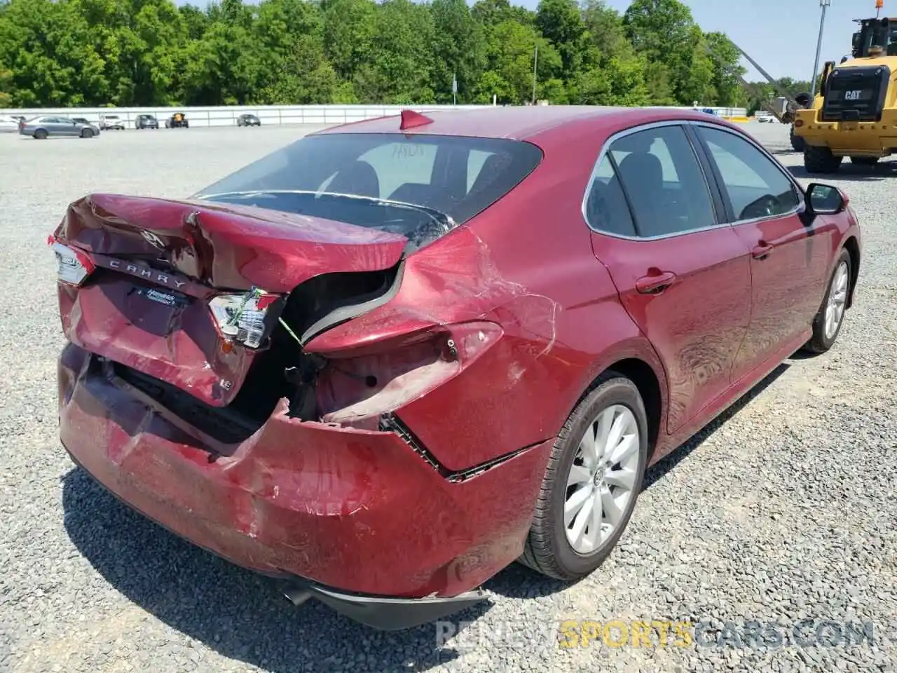 4 Photograph of a damaged car 4T1B11HKXKU239340 TOYOTA CAMRY 2019