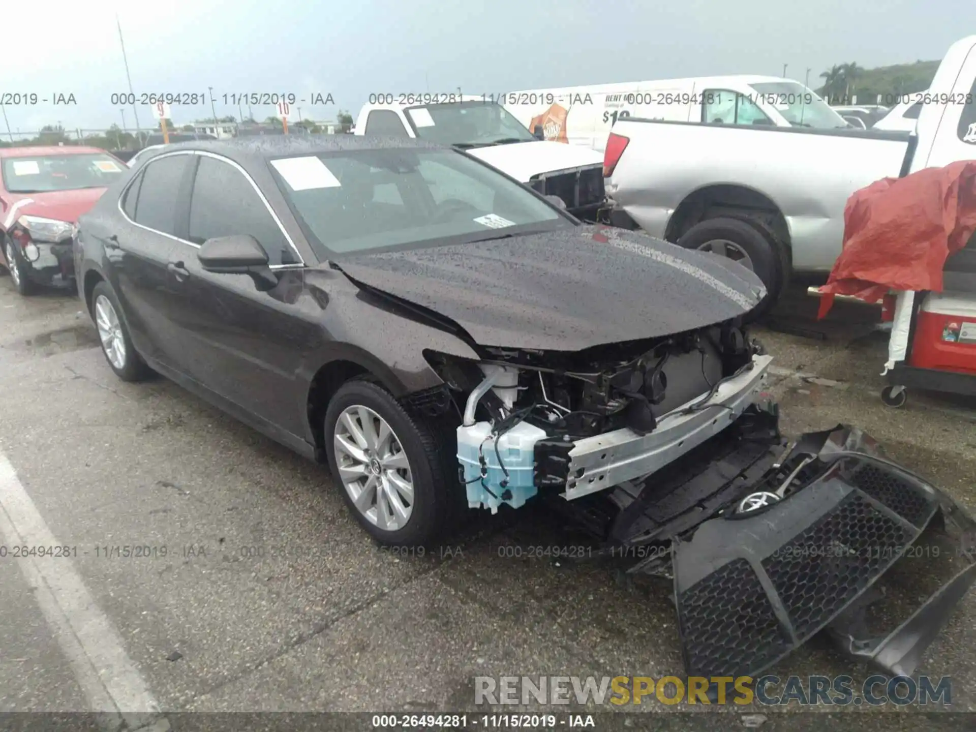 1 Photograph of a damaged car 4T1B11HKXKU245526 TOYOTA CAMRY 2019