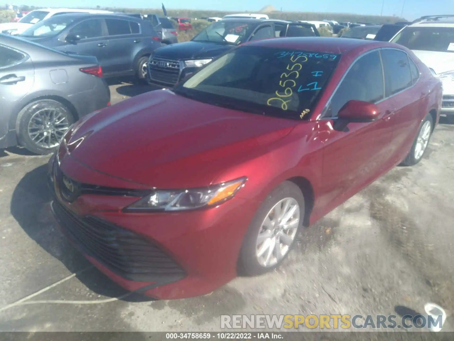 2 Photograph of a damaged car 4T1B11HKXKU265355 TOYOTA CAMRY 2019