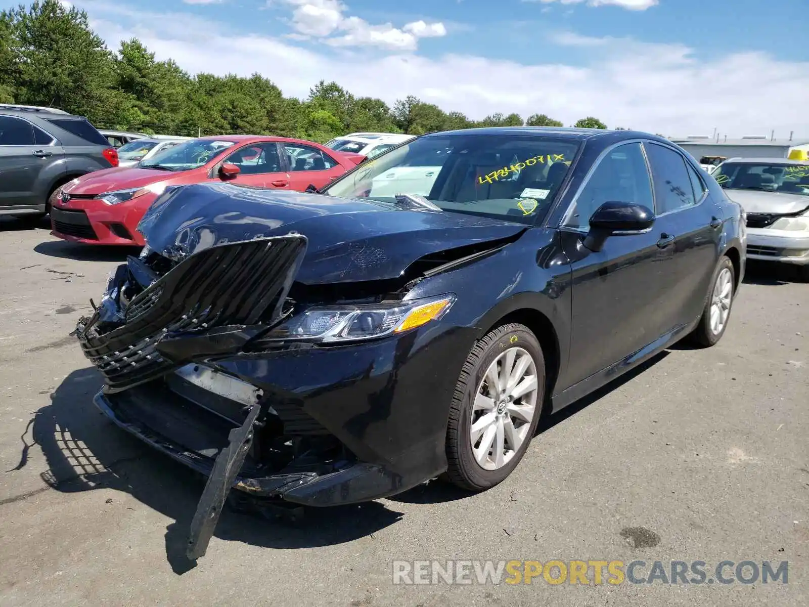 2 Photograph of a damaged car 4T1B11HKXKU703744 TOYOTA CAMRY 2019