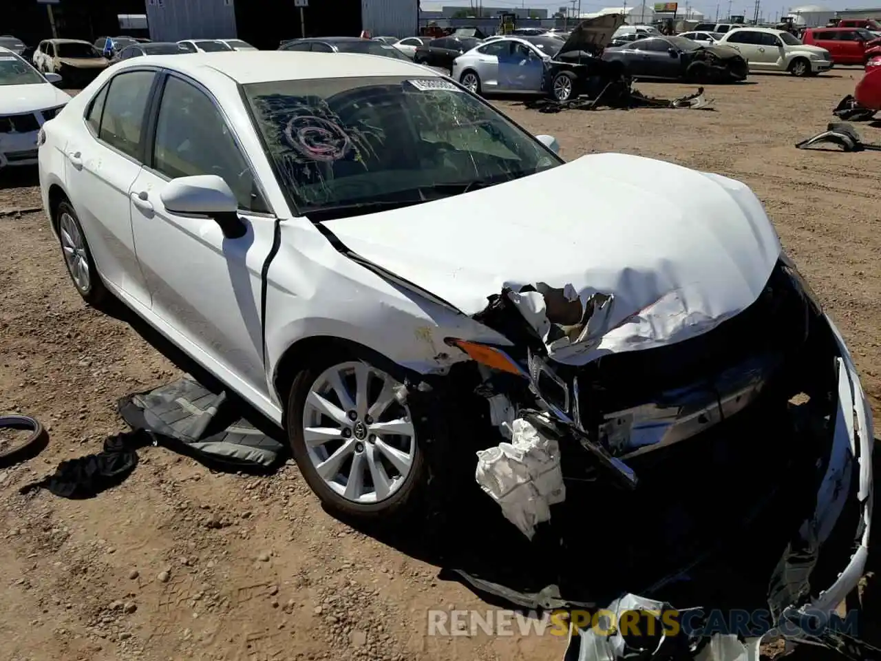 1 Photograph of a damaged car 4T1B11HKXKU707809 TOYOTA CAMRY 2019