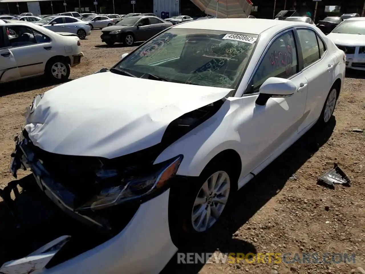 2 Photograph of a damaged car 4T1B11HKXKU707809 TOYOTA CAMRY 2019