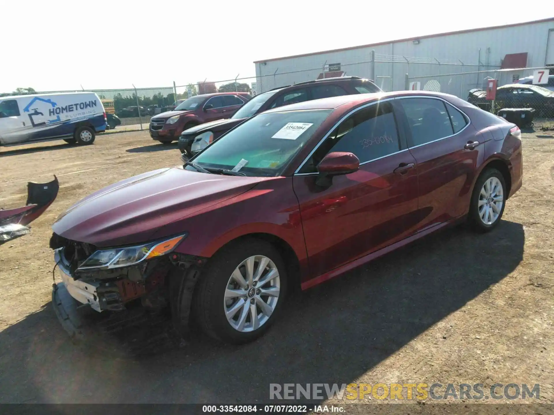 2 Photograph of a damaged car 4T1B11HKXKU716008 TOYOTA CAMRY 2019