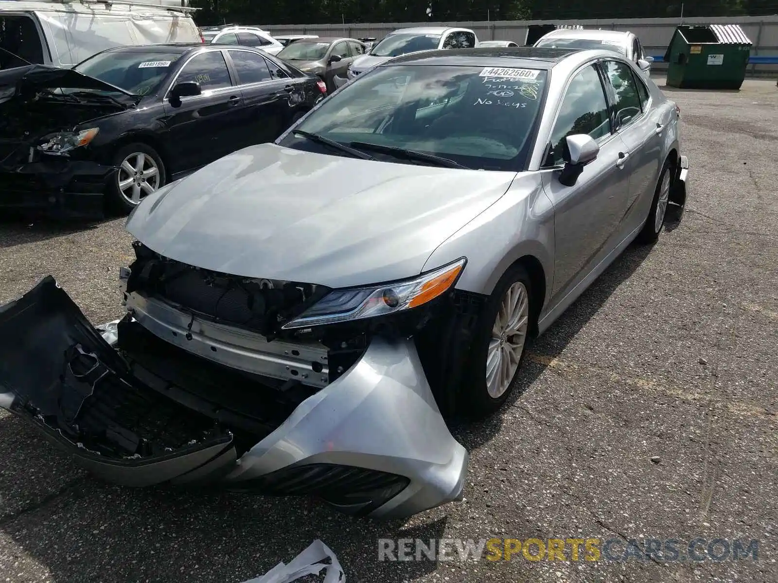 2 Photograph of a damaged car 4T1B11HKXKU814861 TOYOTA CAMRY 2019