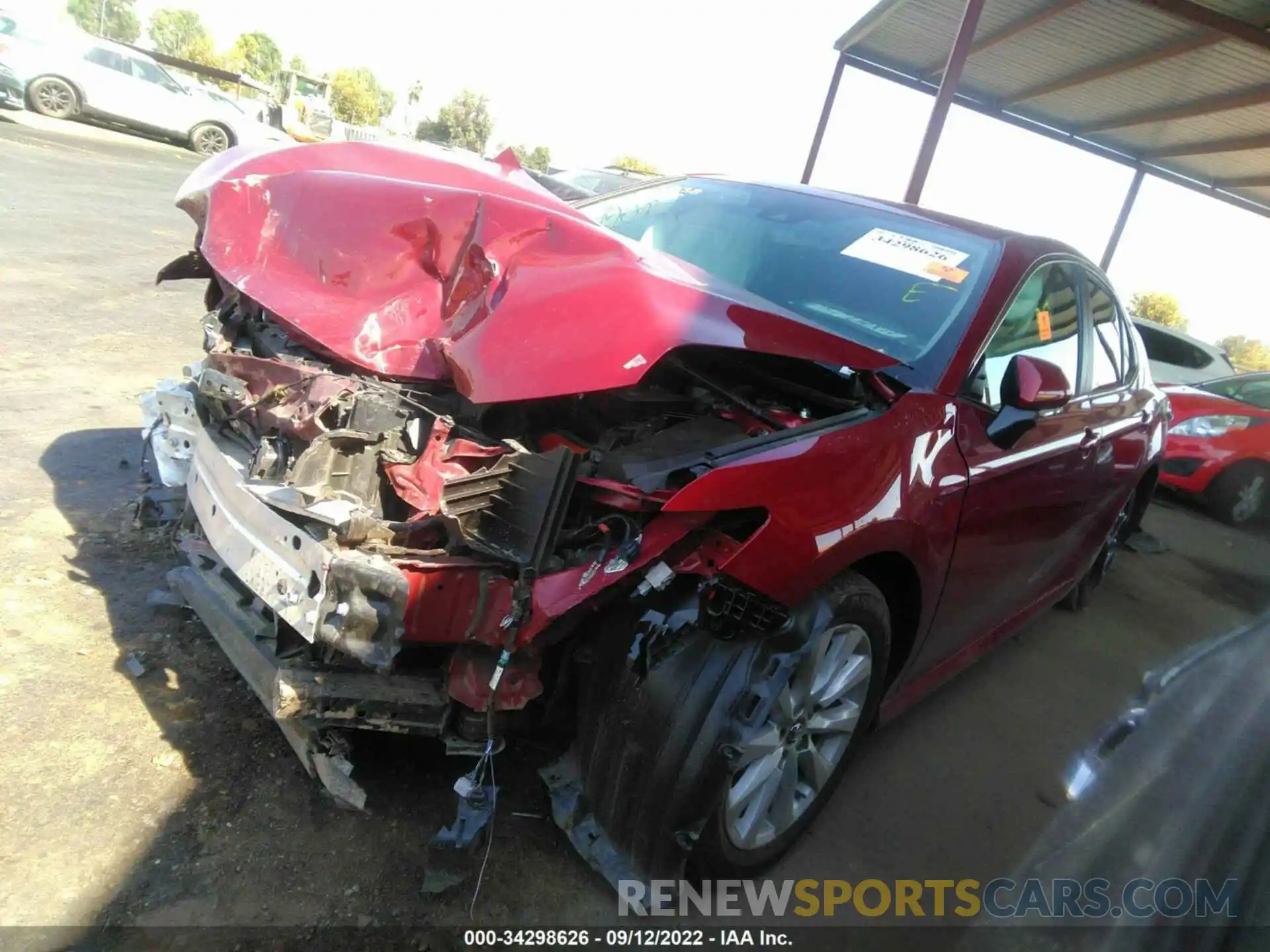 2 Photograph of a damaged car 4T1B11HKXKU833216 TOYOTA CAMRY 2019