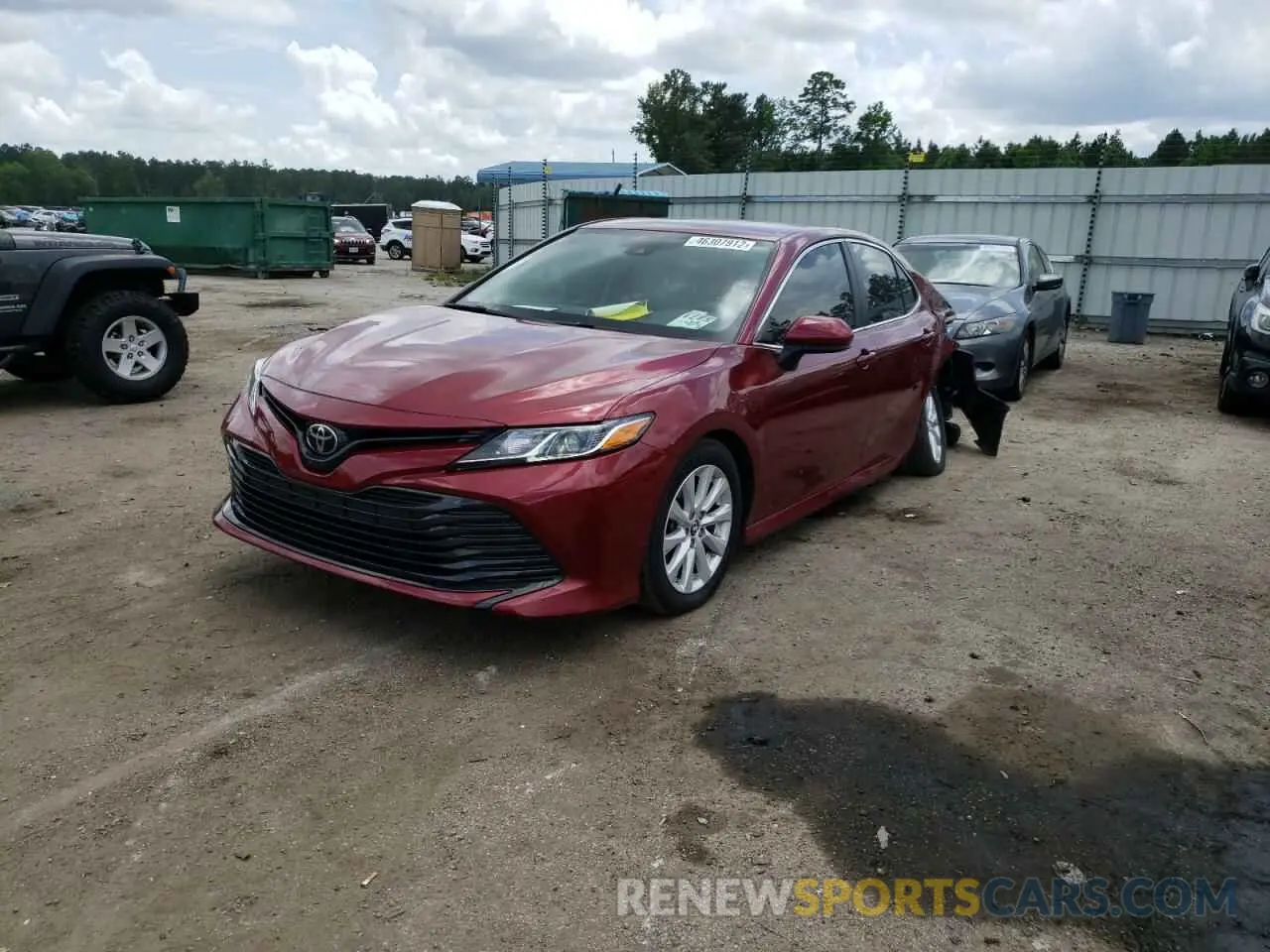 2 Photograph of a damaged car 4T1B11HKXKU834818 TOYOTA CAMRY 2019