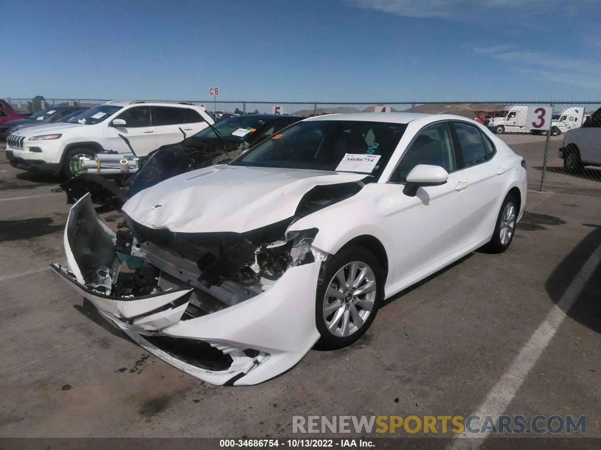 2 Photograph of a damaged car 4T1B11HKXKU845110 TOYOTA CAMRY 2019