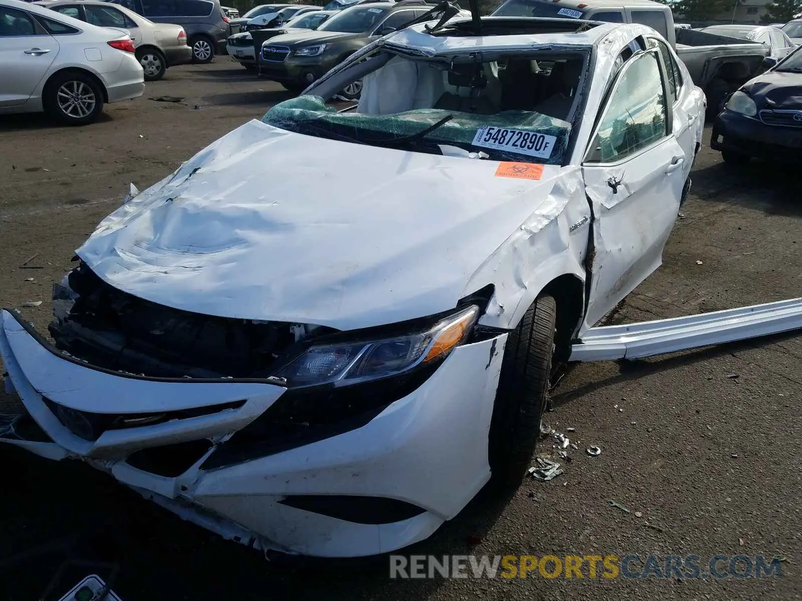 2 Photograph of a damaged car 4T1B21HK2KU011698 TOYOTA CAMRY 2019