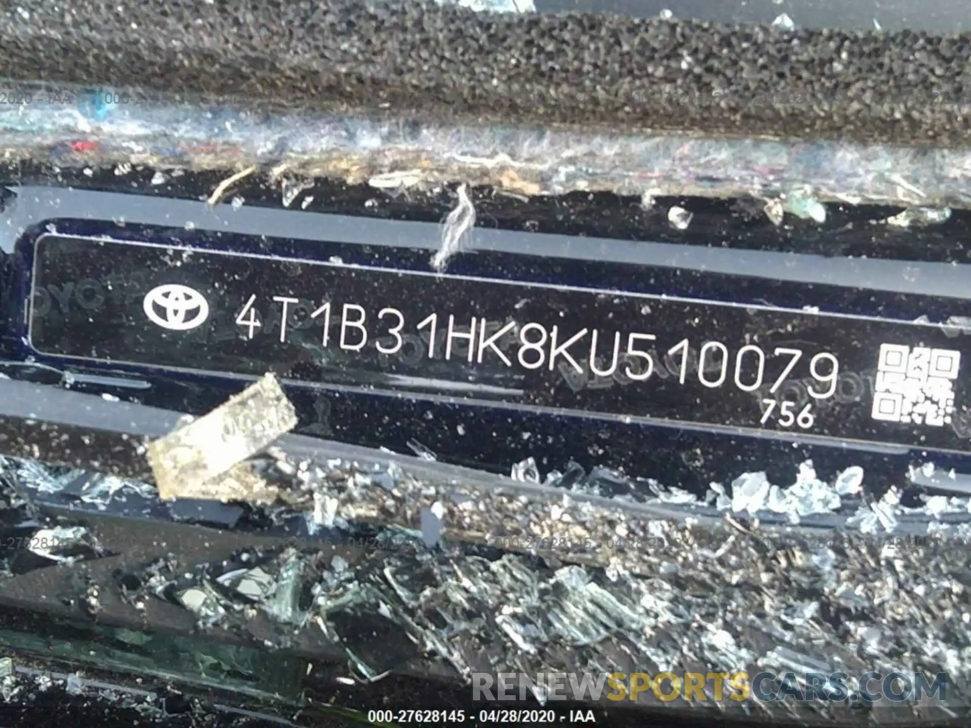 9 Photograph of a damaged car 4T1B31HK8KU510079 TOYOTA CAMRY 2019