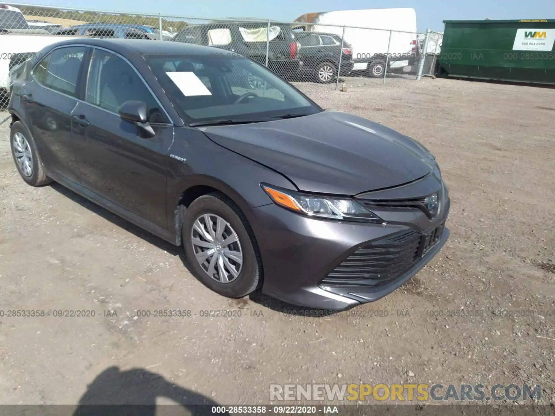 1 Photograph of a damaged car 4T1B31HKXKU005886 TOYOTA CAMRY 2019