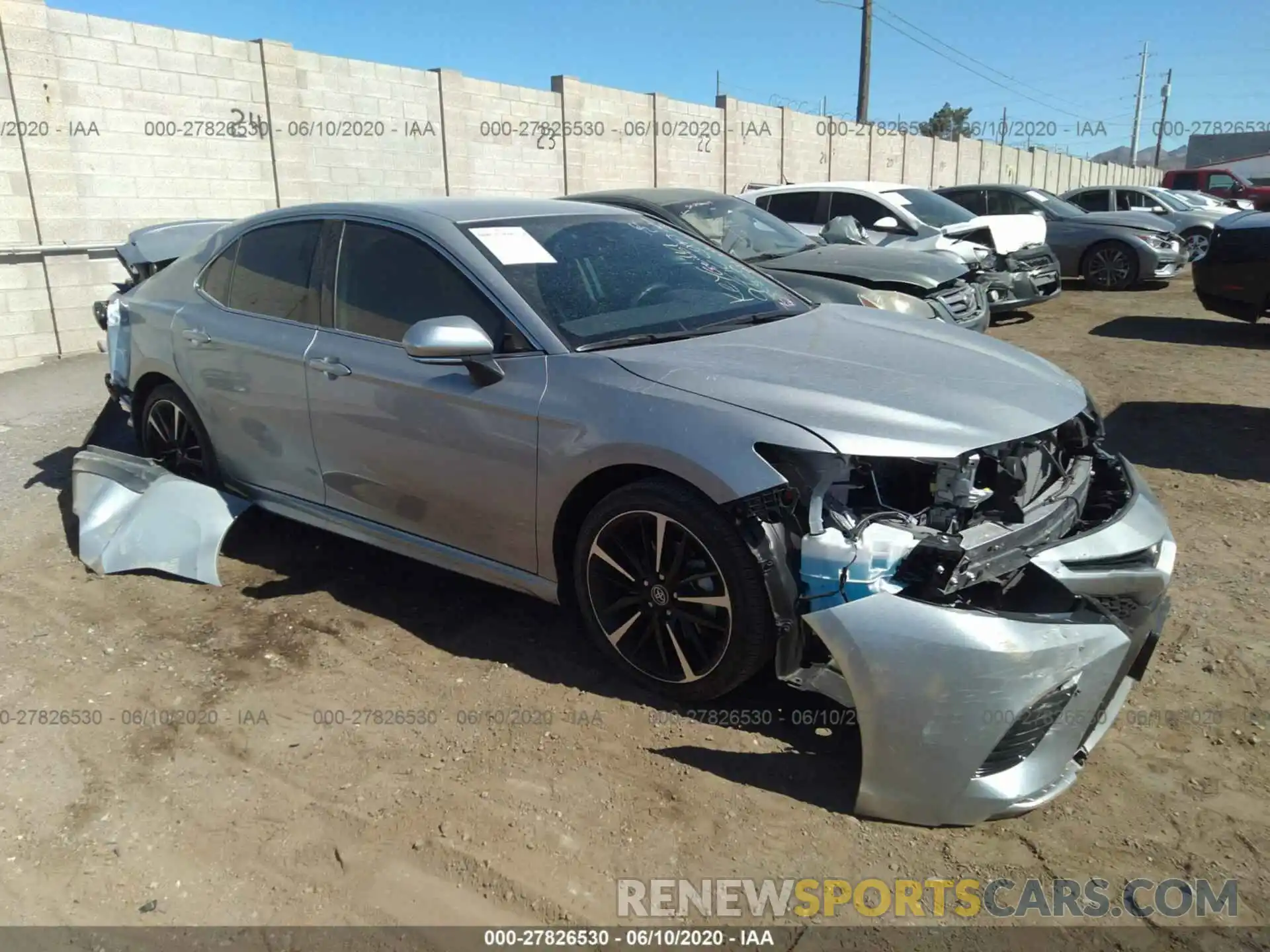 1 Photograph of a damaged car 4T1B61HK1KU300186 TOYOTA CAMRY 2019