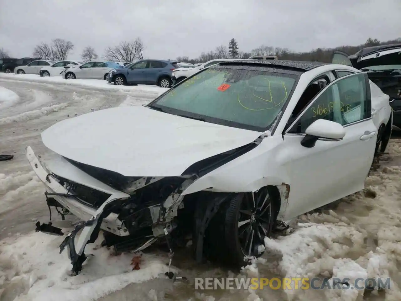 2 Photograph of a damaged car 4T1B61HK1KU708753 TOYOTA CAMRY 2019