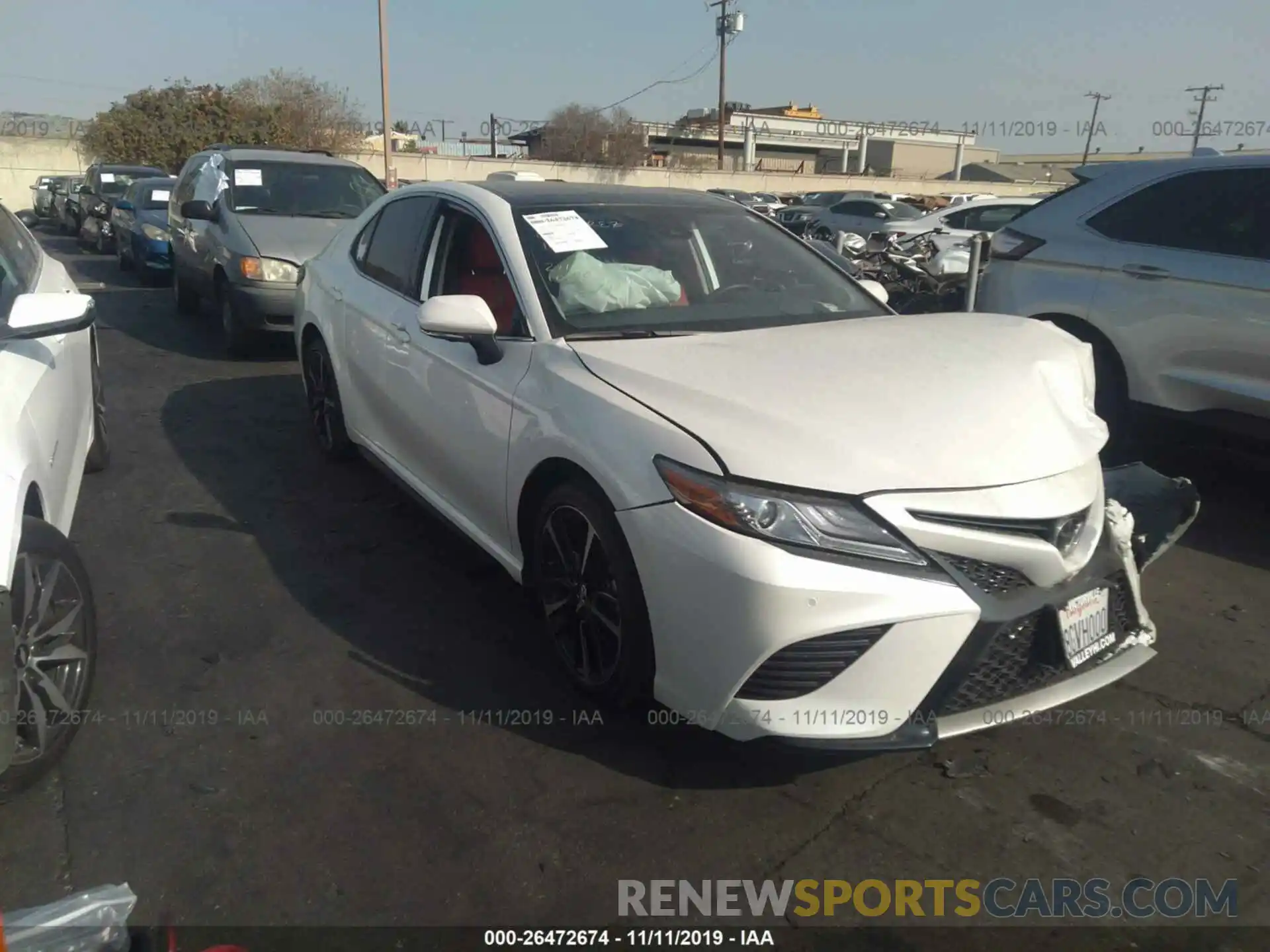 1 Photograph of a damaged car 4T1B61HK1KU711149 TOYOTA CAMRY 2019