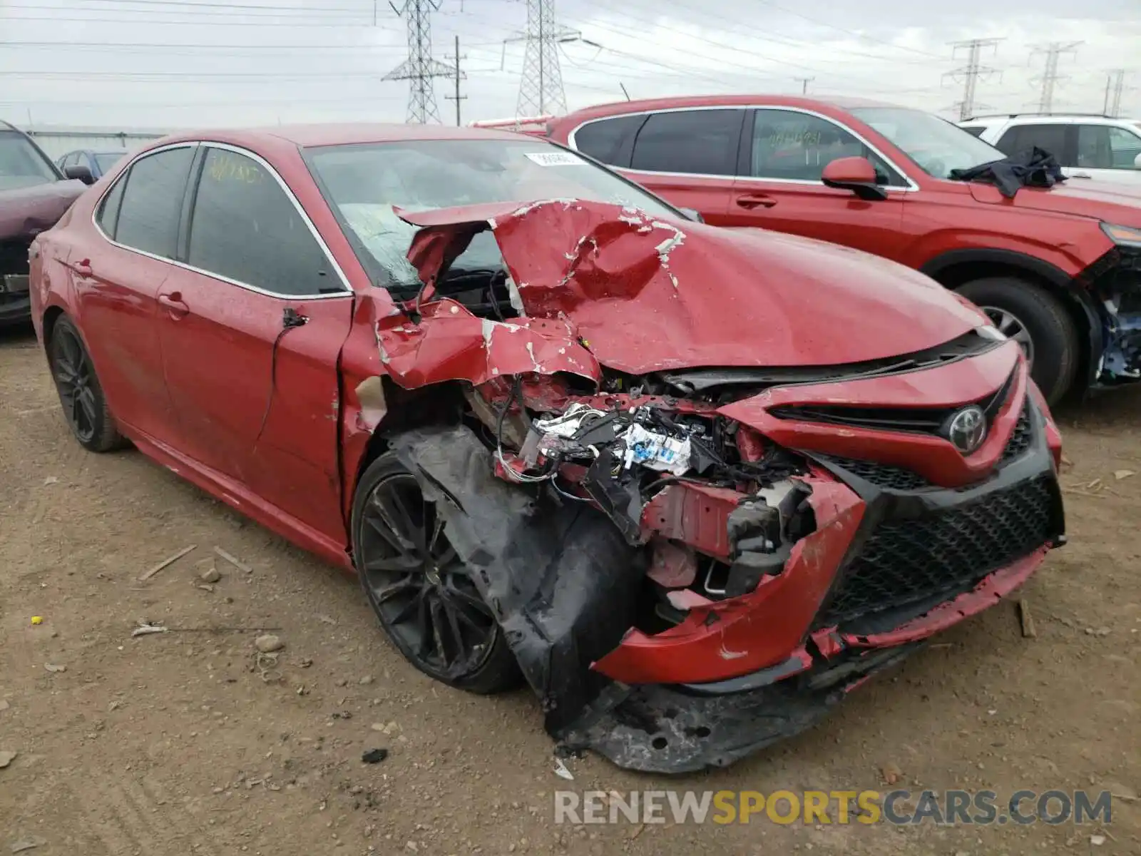 1 Photograph of a damaged car 4T1B61HK2KU263973 TOYOTA CAMRY 2019