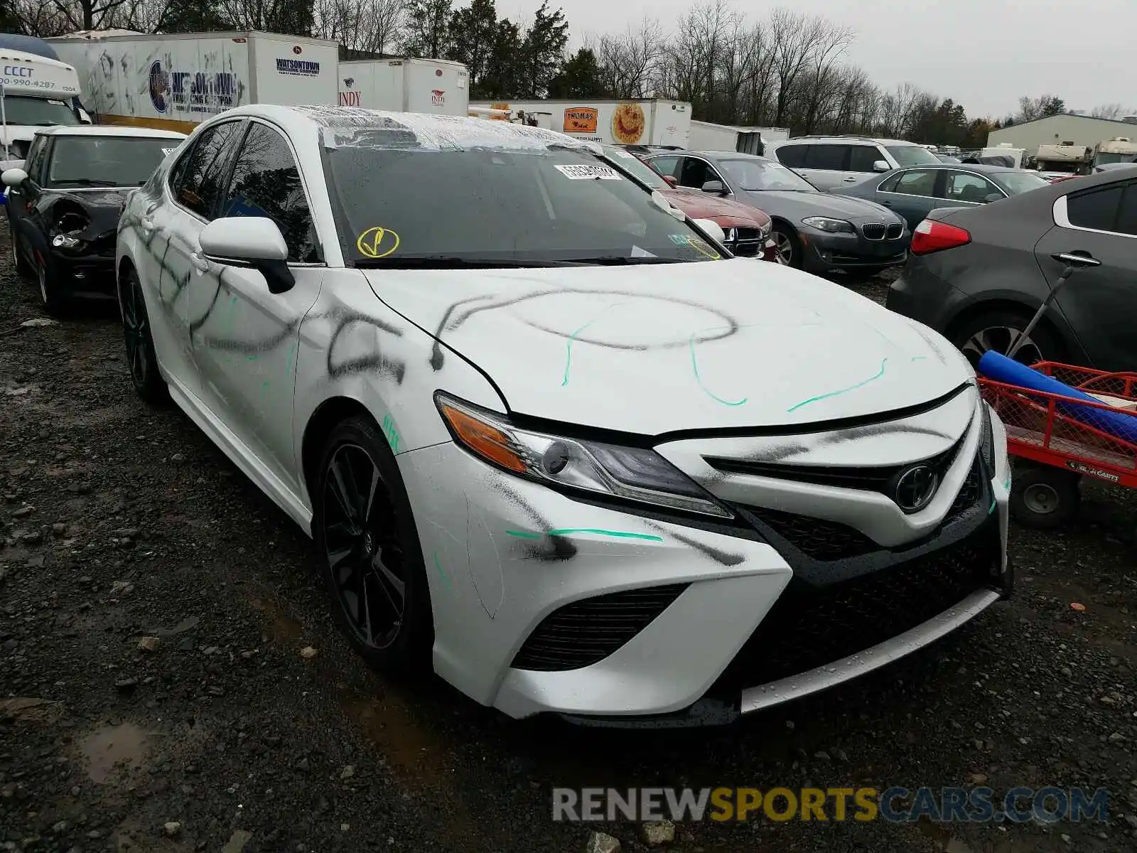 1 Photograph of a damaged car 4T1B61HK2KU850528 TOYOTA CAMRY 2019