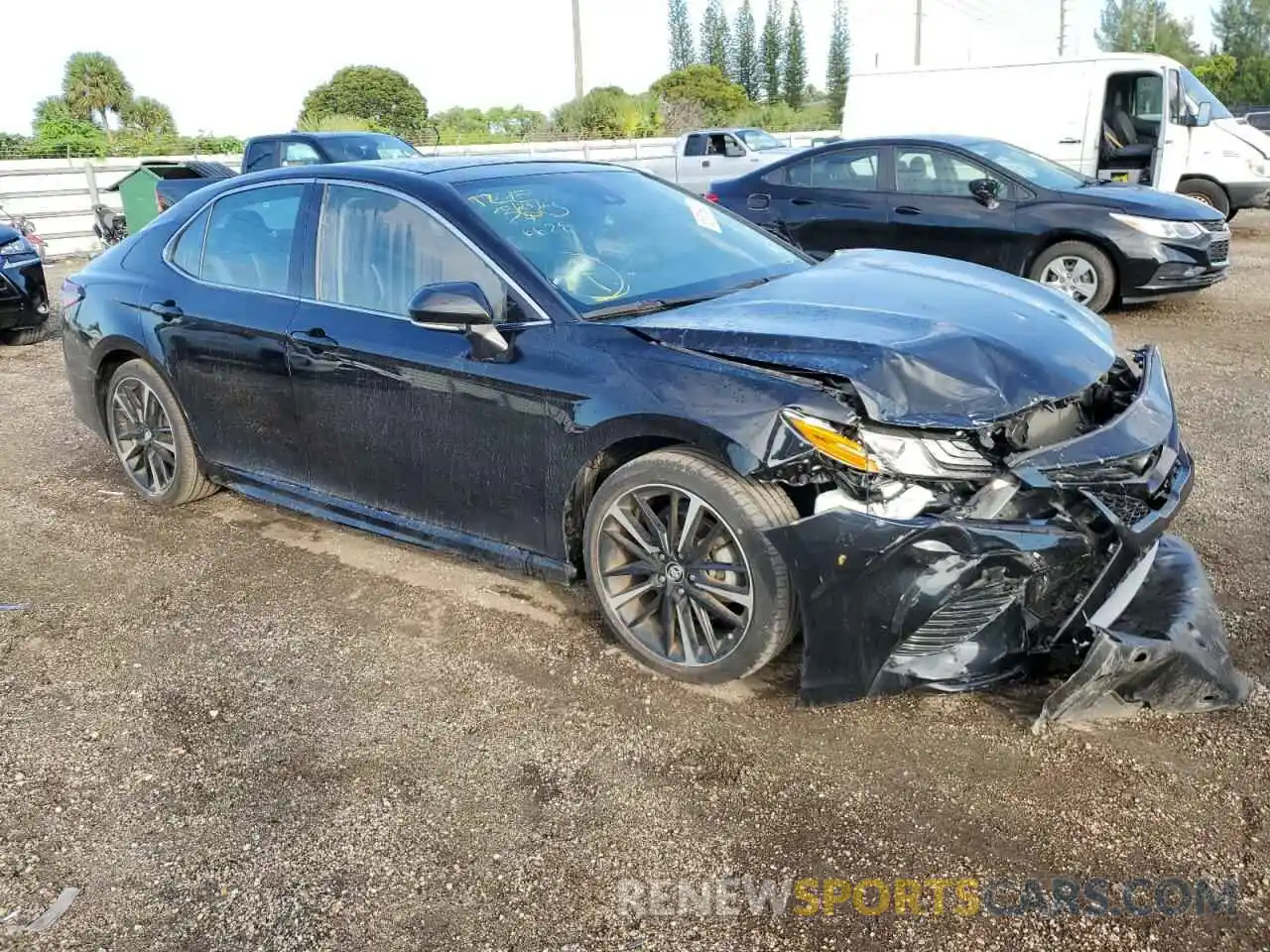 1 Photograph of a damaged car 4T1B61HK3KU786628 TOYOTA CAMRY 2019