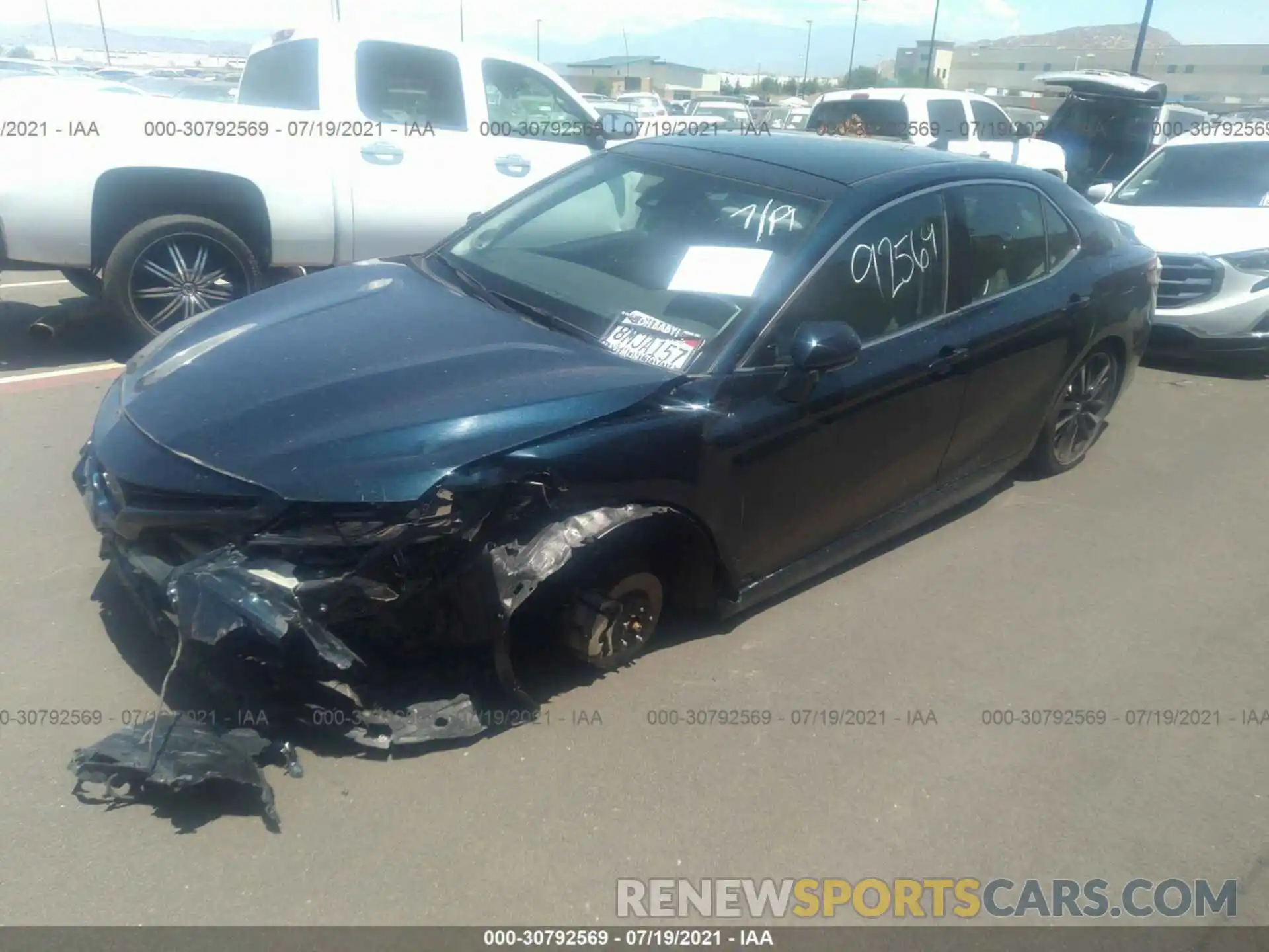 2 Photograph of a damaged car 4T1B61HK7KU774286 TOYOTA CAMRY 2019