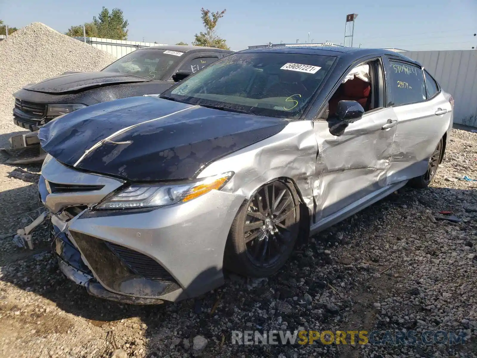 2 Photograph of a damaged car 4T1B61HK8KU187353 TOYOTA CAMRY 2019