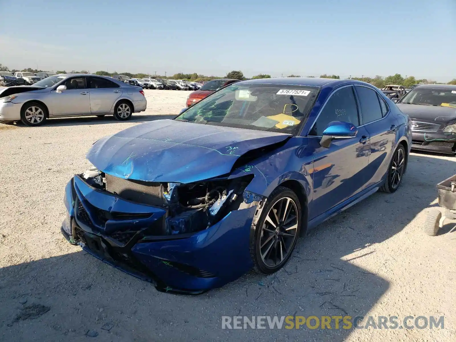 2 Photograph of a damaged car 4T1B61HK9KU172182 TOYOTA CAMRY 2019