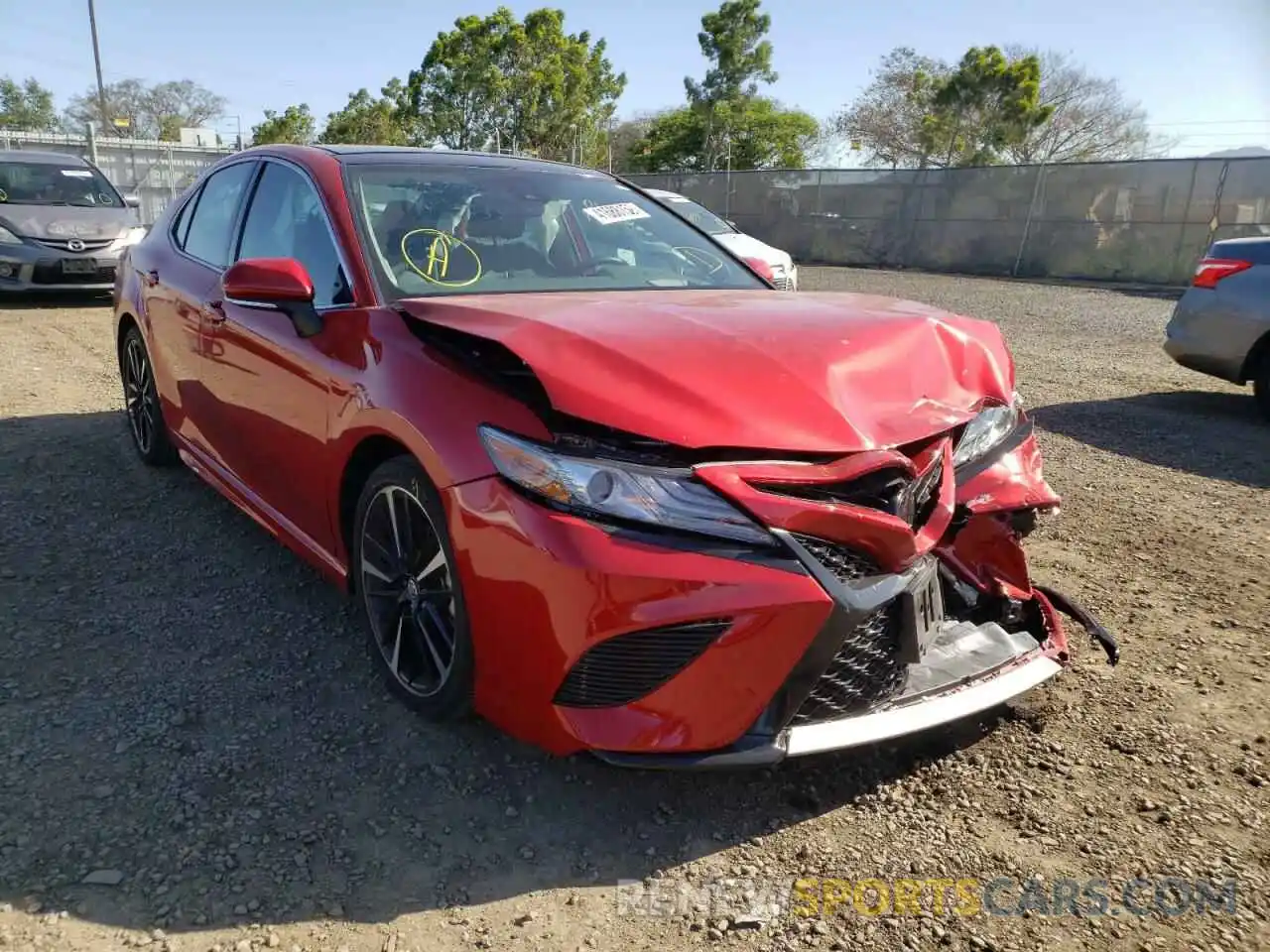 1 Photograph of a damaged car 4T1BZ1HK8KU024743 TOYOTA CAMRY 2019