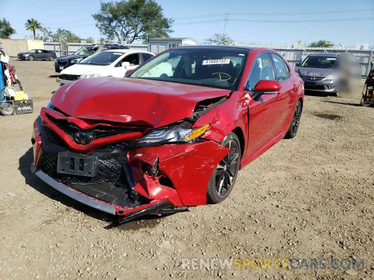 2 Photograph of a damaged car 4T1BZ1HK8KU024743 TOYOTA CAMRY 2019