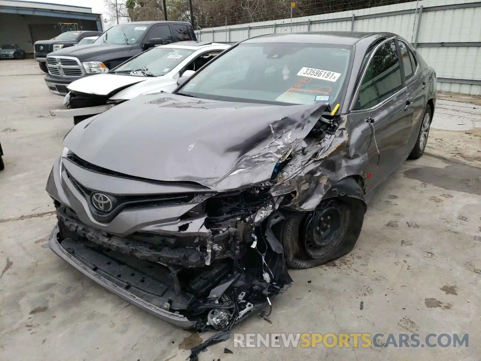 2 Photograph of a damaged car 4T1A11AK9LU891843 TOYOTA CAMRY 2020