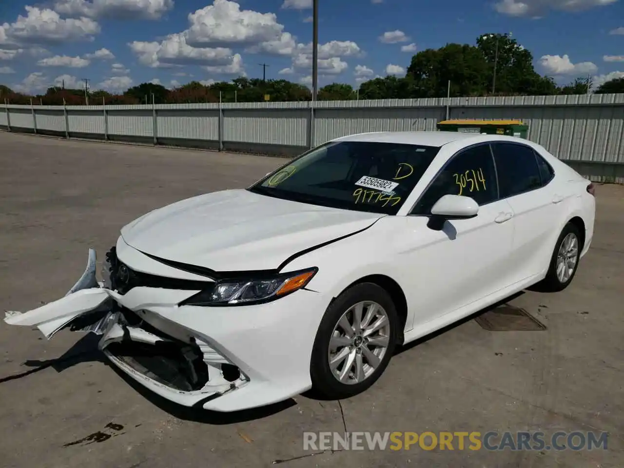 2 Photograph of a damaged car 4T1C11AK0LU917755 TOYOTA CAMRY 2020