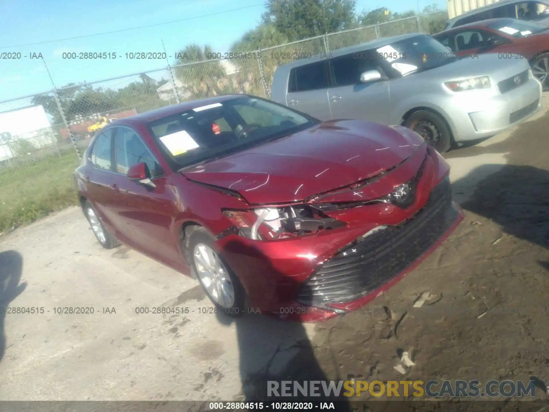 1 Photograph of a damaged car 4T1C11AK6LU307911 TOYOTA CAMRY 2020