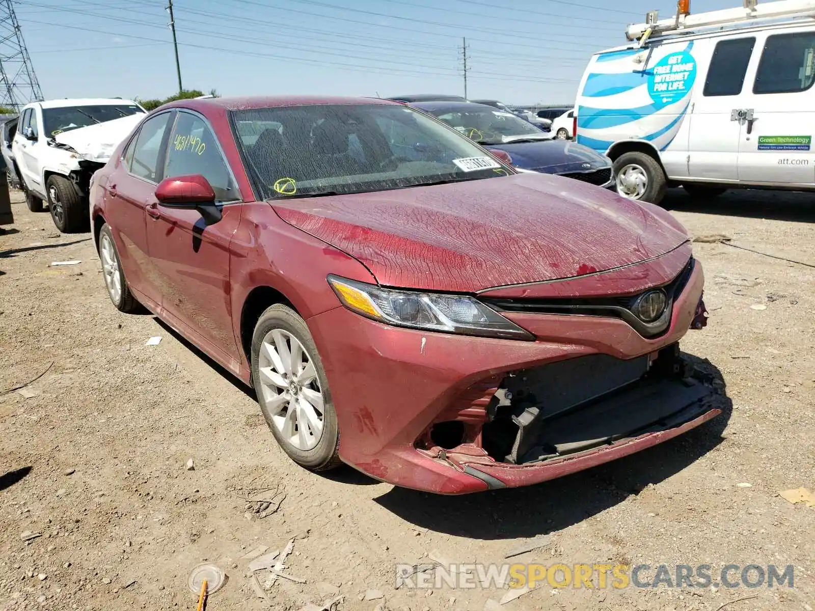 1 Photograph of a damaged car 4T1C11AK8LU346855 TOYOTA CAMRY 2020