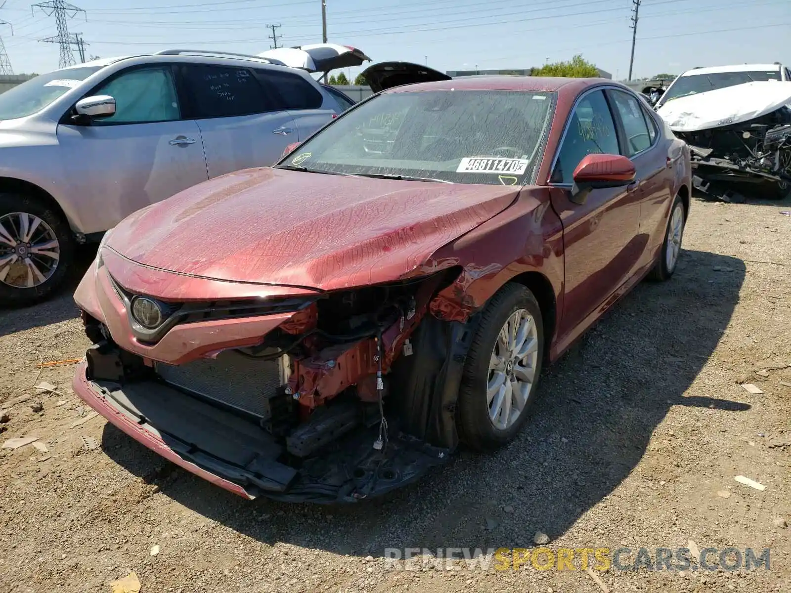 2 Photograph of a damaged car 4T1C11AK8LU346855 TOYOTA CAMRY 2020