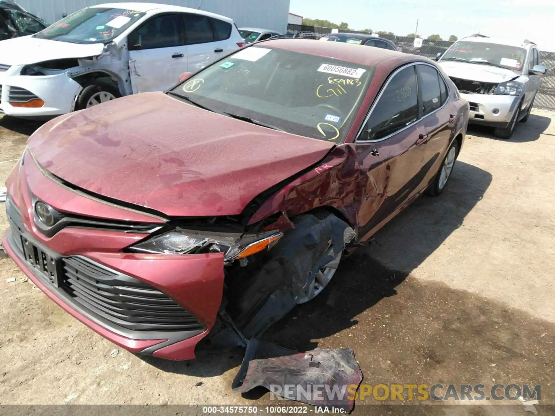 2 Photograph of a damaged car 4T1C11AK8LU859183 TOYOTA CAMRY 2020