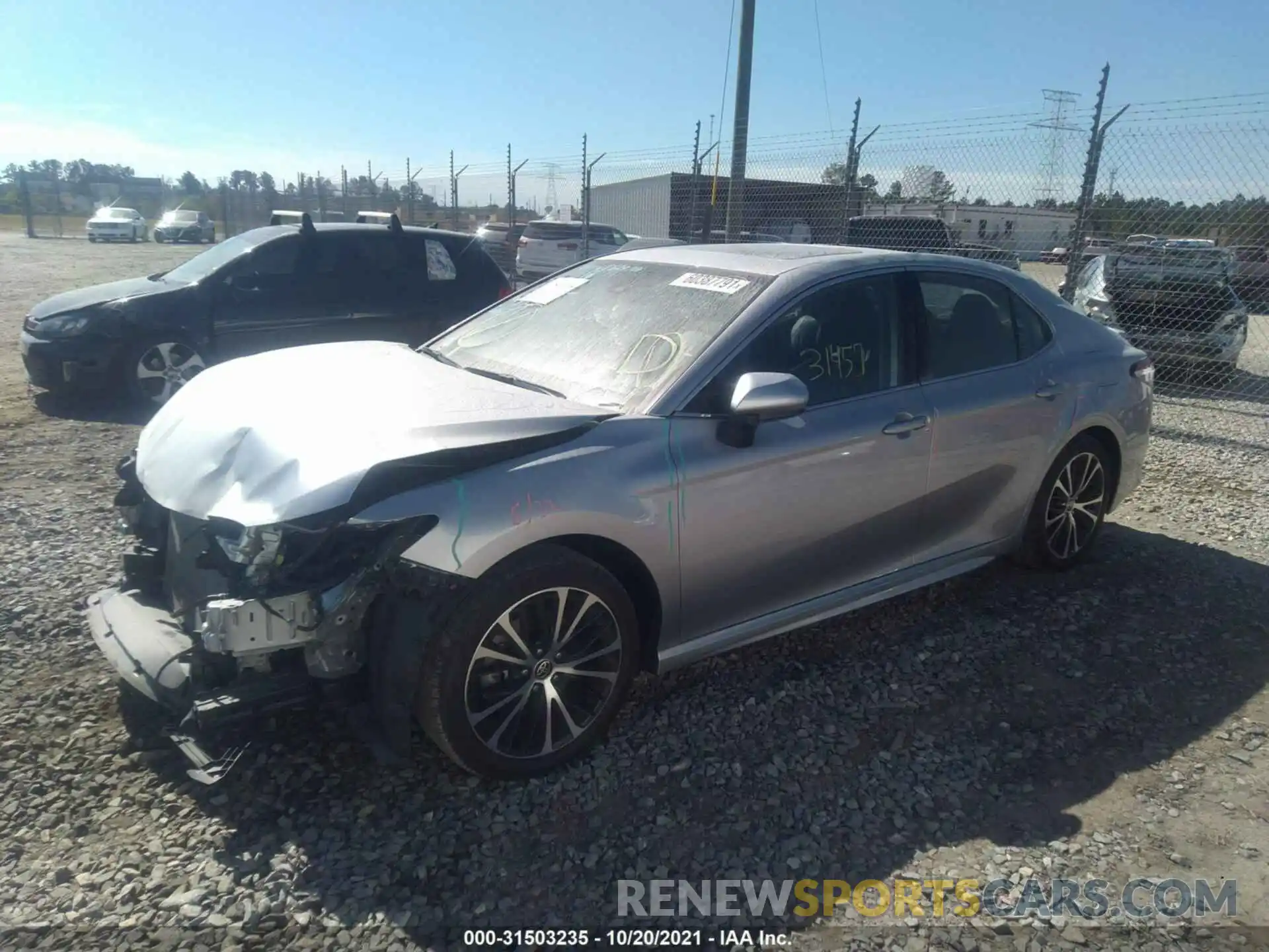 2 Photograph of a damaged car 4T1G11AKXLU972375 TOYOTA CAMRY 2020