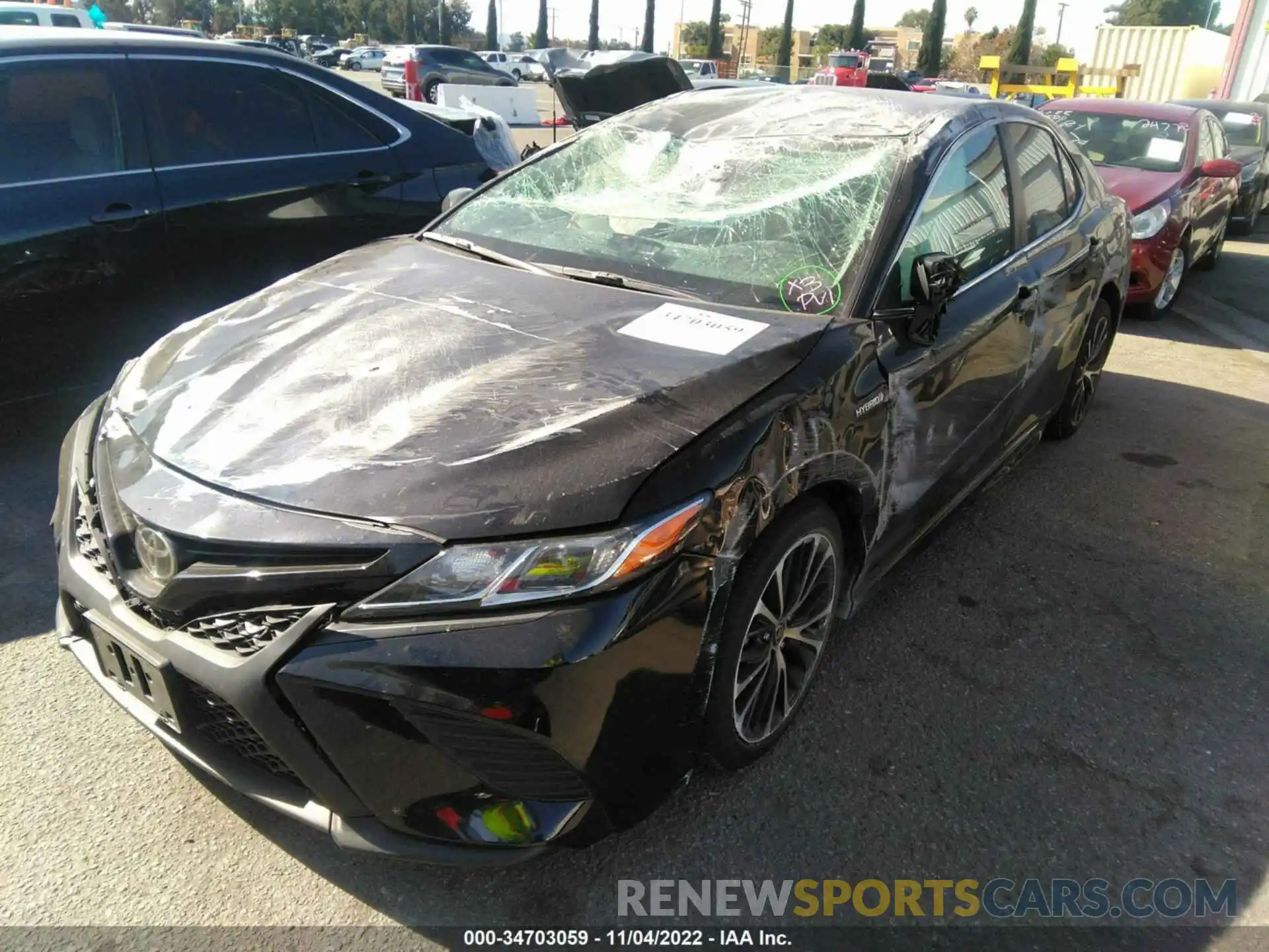 2 Photograph of a damaged car 4T1G31AK7LU533287 TOYOTA CAMRY 2020