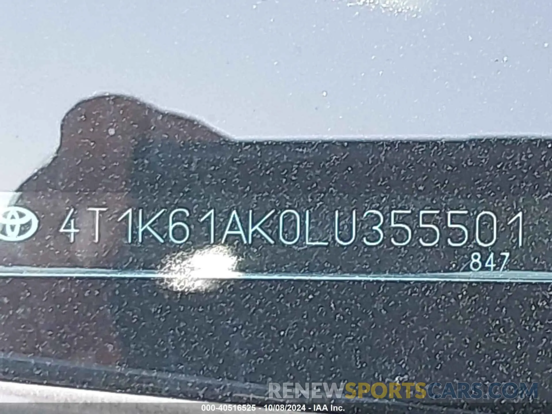 9 Photograph of a damaged car 4T1K61AK0LU355501 TOYOTA CAMRY 2020