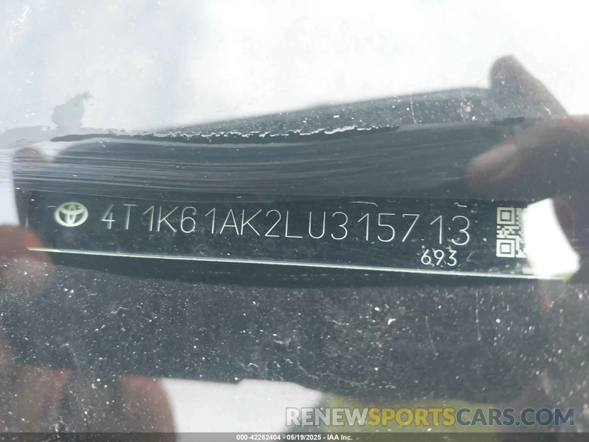 18 Photograph of a damaged car 4T1K61AK2LU315713 TOYOTA CAMRY 2020