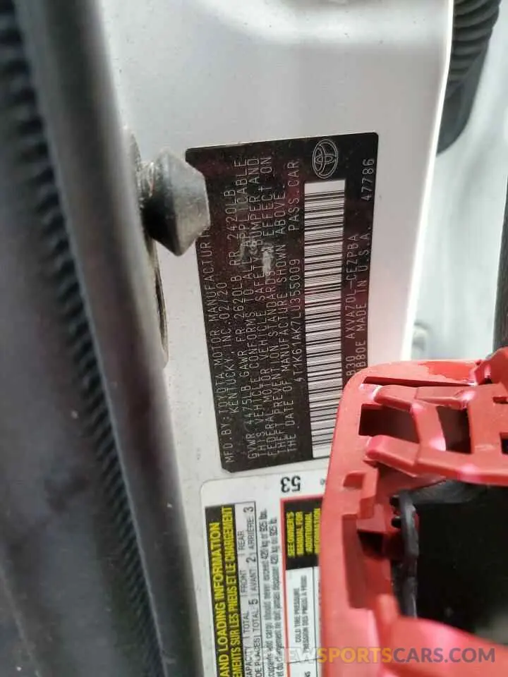 13 Photograph of a damaged car 4T1K61AK7LU355009 TOYOTA CAMRY 2020