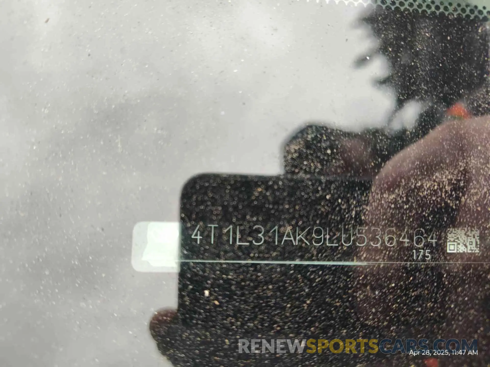 11 Photograph of a damaged car 4T1L31AK9LU536464 TOYOTA CAMRY 2020