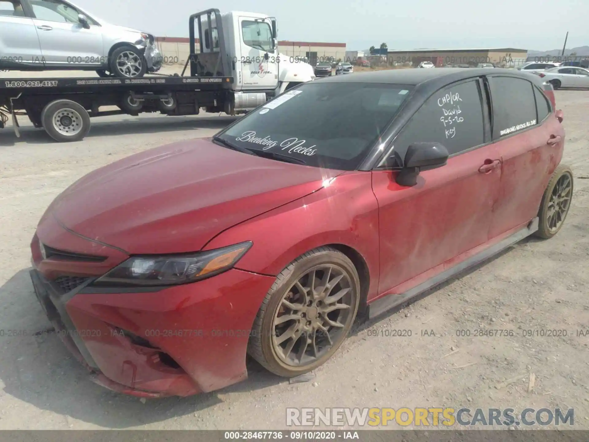 2 Photograph of a damaged car 4T1NZ1AK7LU040280 TOYOTA CAMRY 2020