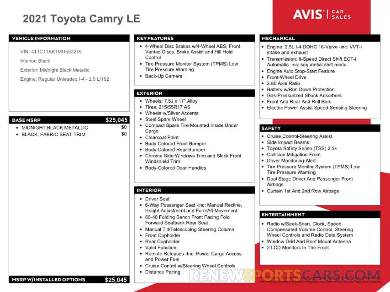 12 Photograph of a damaged car 4T1C11AK1MU592275 TOYOTA CAMRY 2021