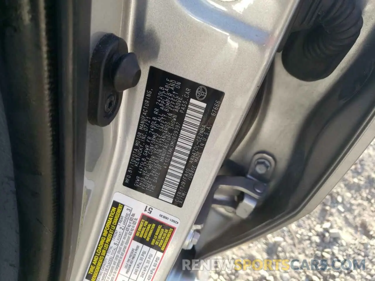 12 Photograph of a damaged car 4T1C11AK3MU609397 TOYOTA CAMRY 2021